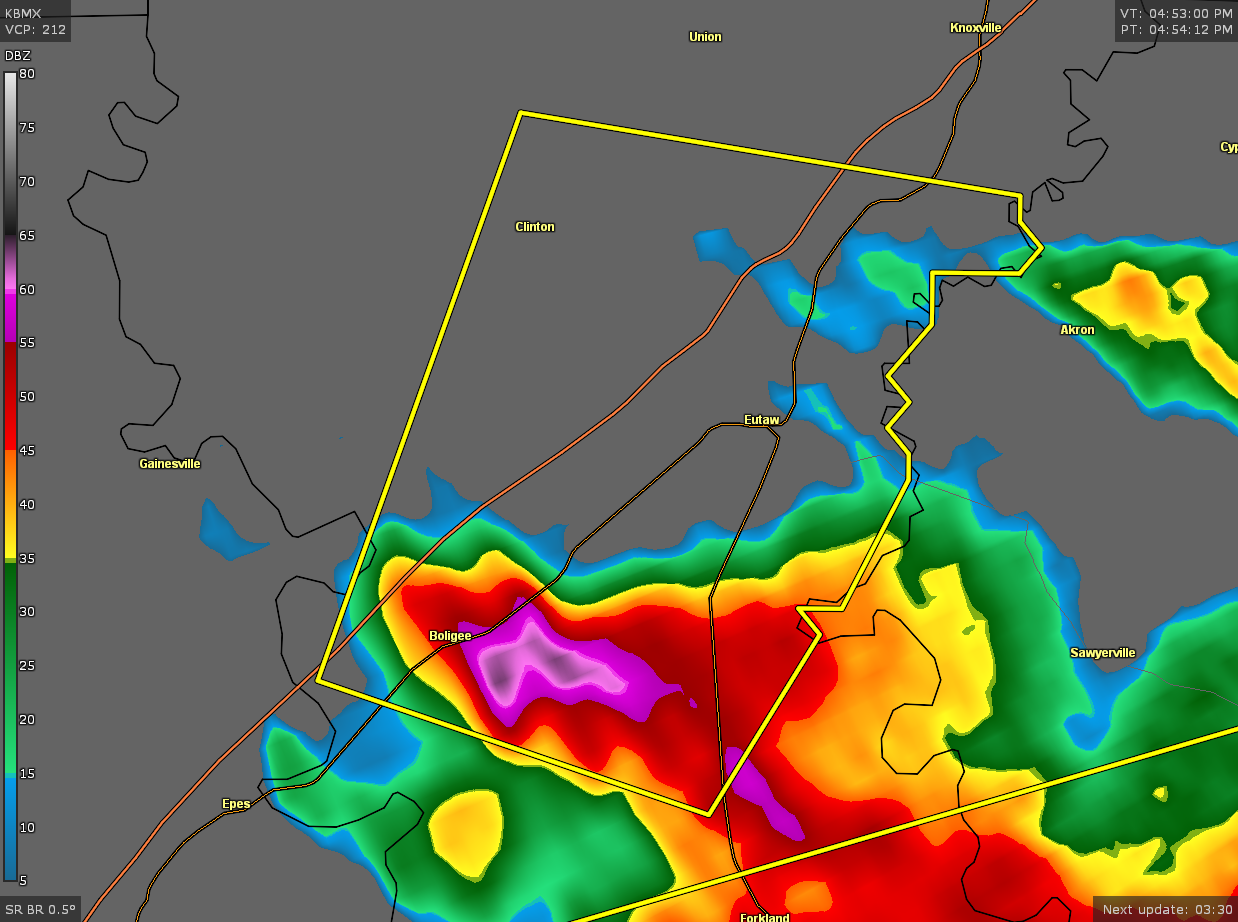 Severe T-Storm Warning for Parts of Greene Co. Until 5:45 pm : The Alabama Weather Blog - Vimarsana News