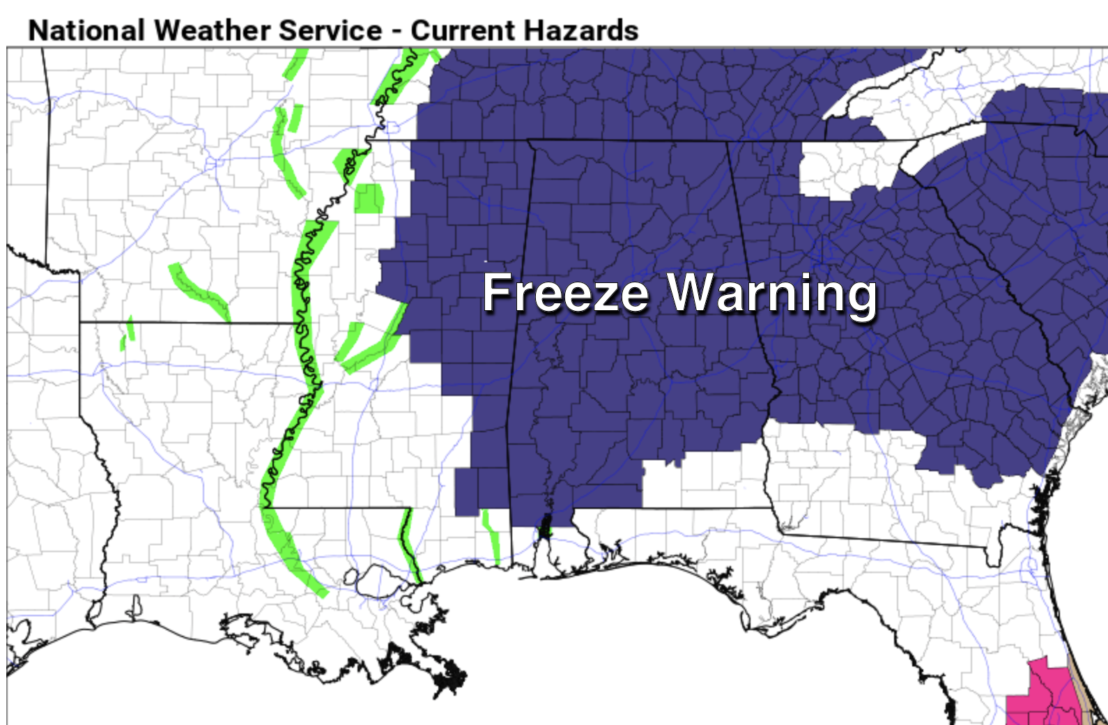 Another Freeze Tonight; Warmer Over The Weekend The Alabama Weather Blog