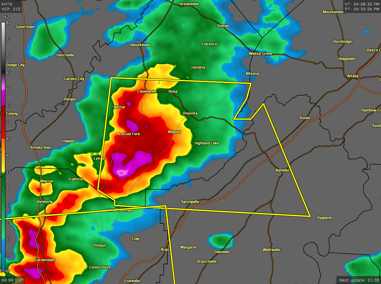 Severe Thunderstorm Warning for Blount, St. Clair Co. Until 5:30 pm : The Alabama Weather Blog - Vimarsana News