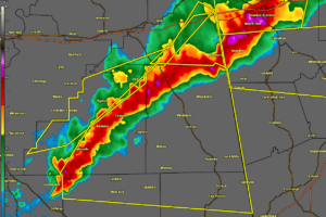 Severe T-Storm Warning for Chambers, Clay, Randolph, Tallapoosa Co. Until 7:45 pm