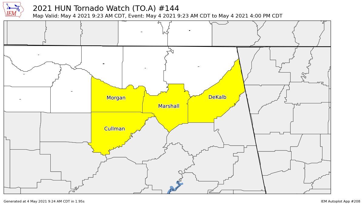 Tornado Watch Issued for Portions of the Area Until 4:00 pm | Alabama ...