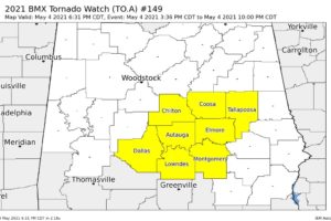 Several Counties Cleared From Tornado Watch, Several Remain in Watch Until 10:00 pm