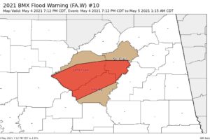 Areal Flood Warning for Parts of Jefferson, St. Clair, Shelby Co. Until 1:15 am