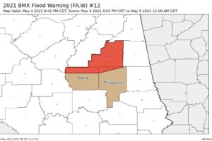 Areal Flood Warning for Parts of Clay, Coosa, Tallapoosa Co. Until 12:00 am