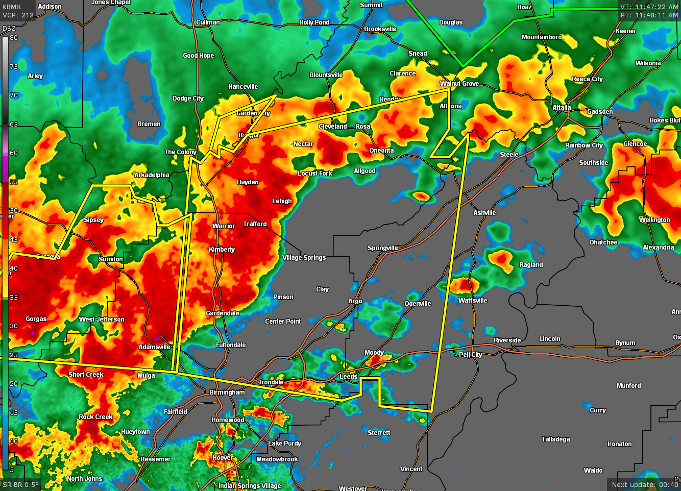 EXPIRED Severe TStorm Warning for Parts of Blount, Jefferson, St. Clair Co. Until 1215 pm