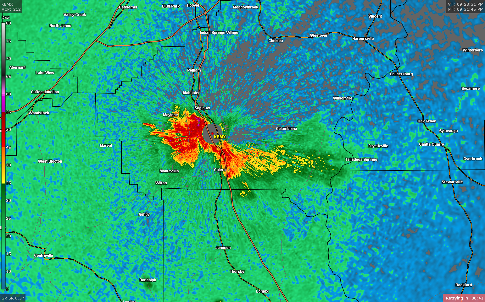 Strong Storm Affecting Parts of Shelby County, Over Top of BMX Radar : The Alabama Weather Blog - Vimarsana News