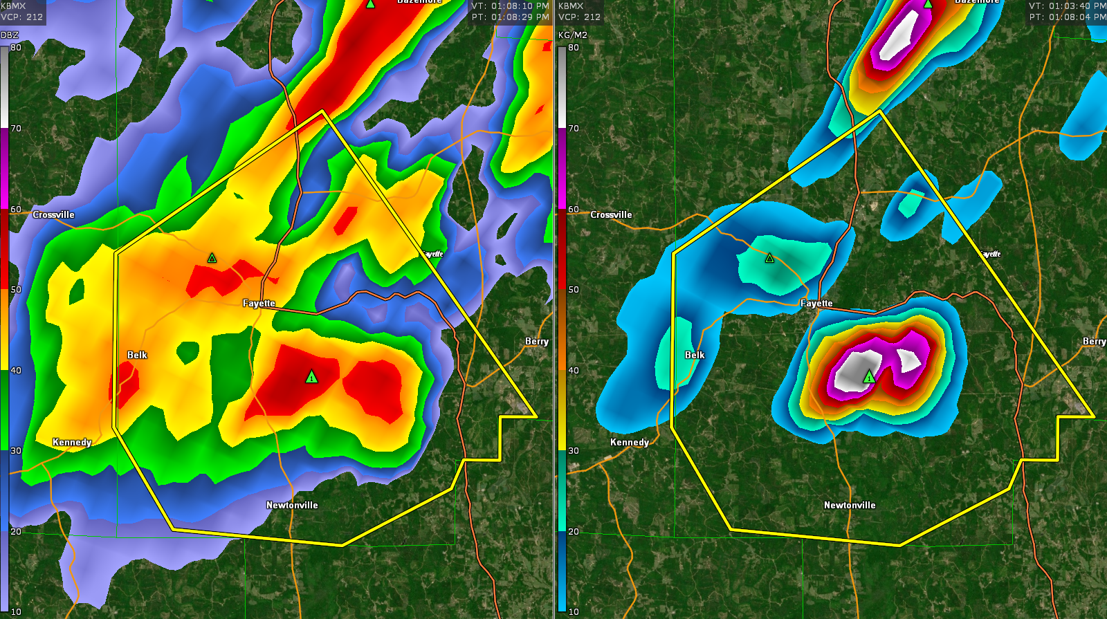 EXPIRED Severe Thunderstorm Warning for Parts of Fayette County Until 1