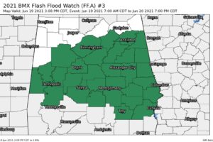 Flash Flood Watch Continues for Central Alabama