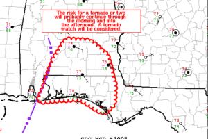 Tornado Threat Continues for South Alabama and Northwest Florida