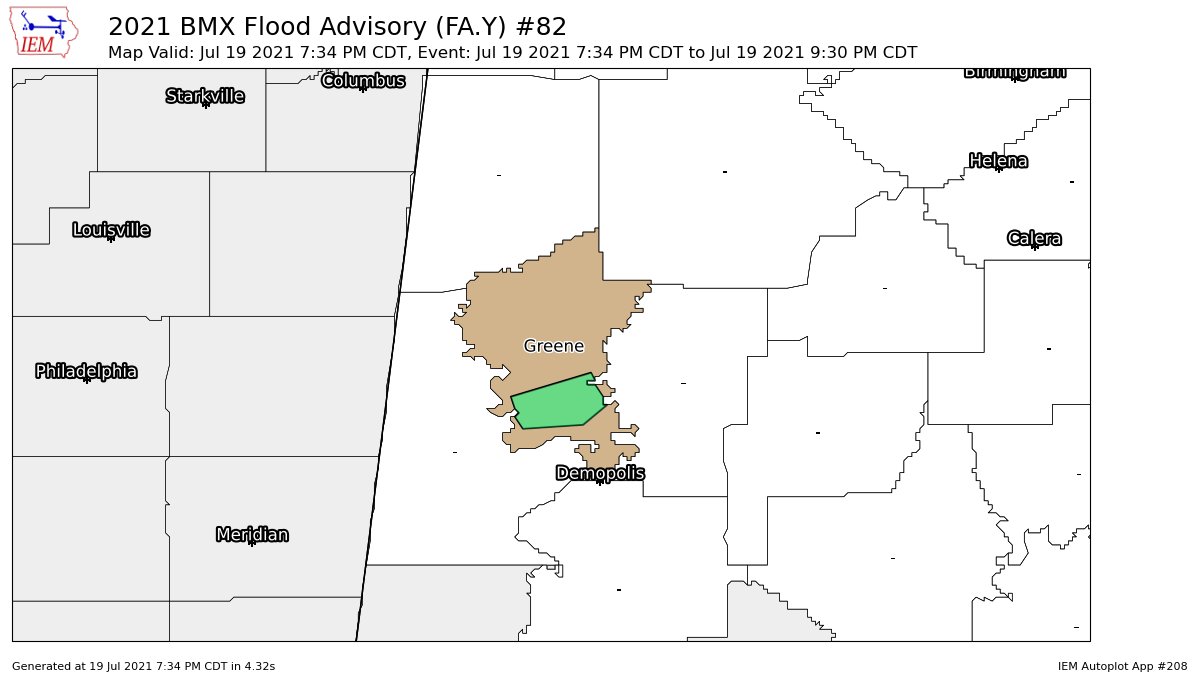 Flood Advisory for Parts of Greene Co. Until 9:30 pm : The Alabama Weather Blog - Vimarsana News