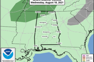 Strong Storms Over Northwest Alabama This Evening