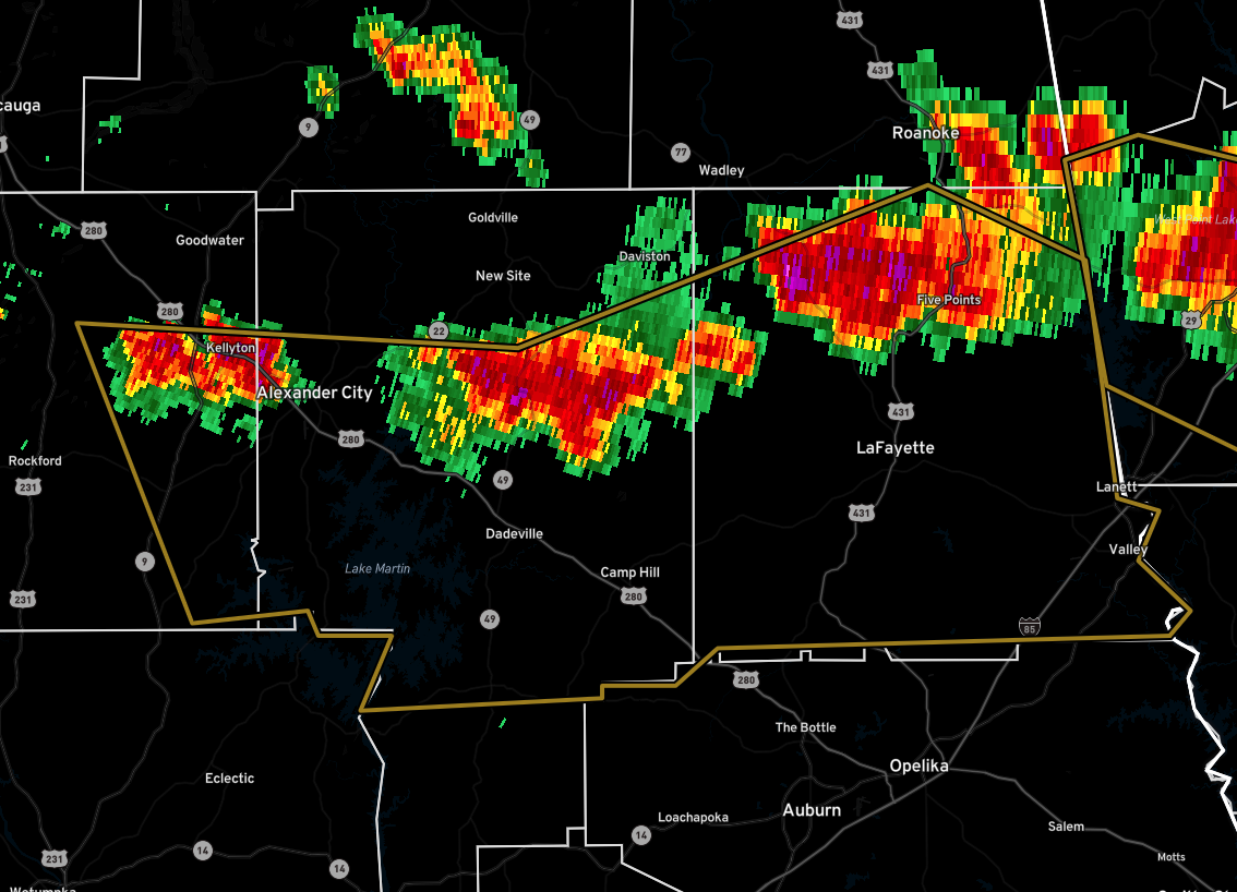 Strong Storms Affecting Parts of Chambers, Coosa, & Tallapoosa Counties The Alabama Weather Blog