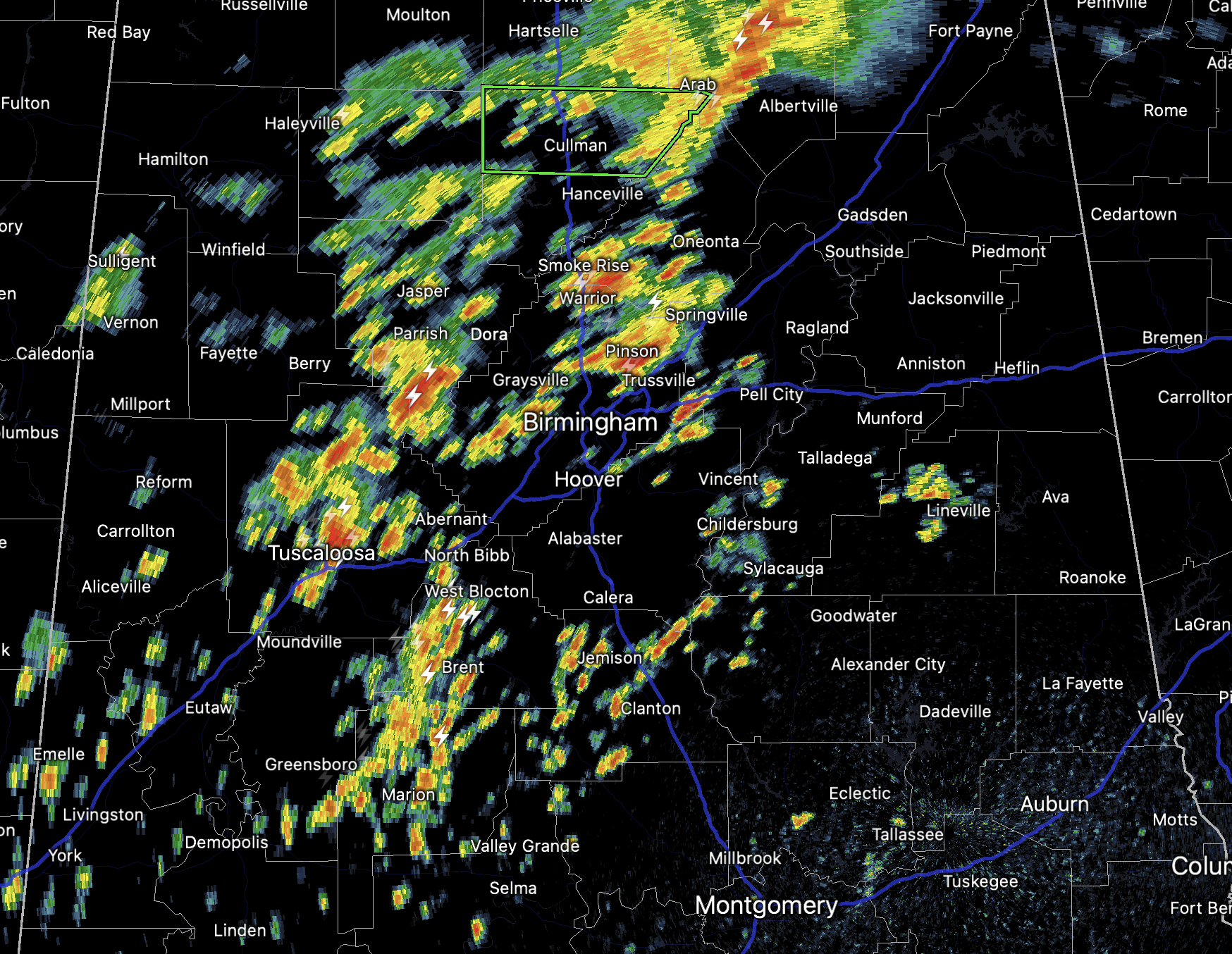 Midday Nowcast Radar is Active The Alabama Weather Blog