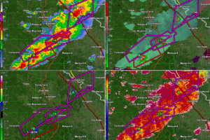 Three Tornadic Storms South of St. Louis