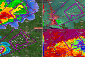 Large Destructive Tornado Moving into Madisonville, Kentucky