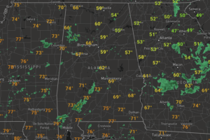 Midday Nowcast: Warm Front Lifting North