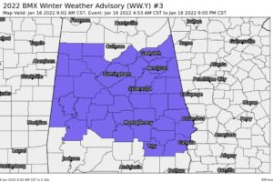 Winter Weather Advisory Expanded Further South