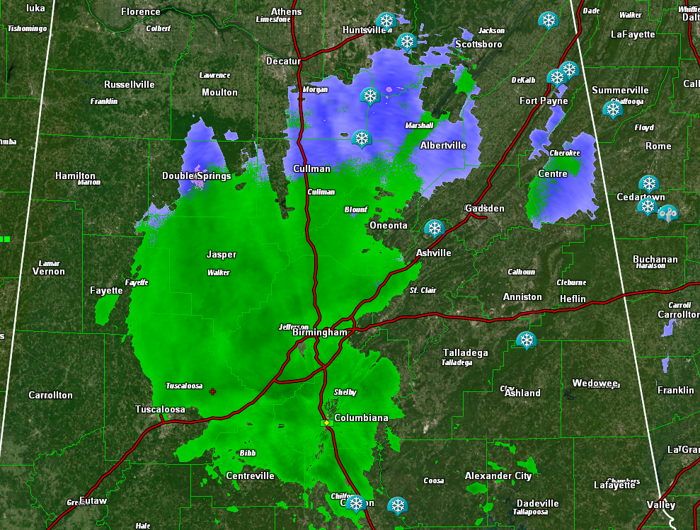 Updating the Alabama Weather Situation as of 445 p.m. The Alabama