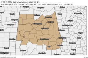 Wind Advisory Extended to Include All of North/Central Alabama