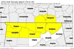 Tornado Watch Issued For Much of North Alabama Until 7 pm