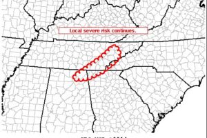 Severe Risk Continues for Northeast Alabama — Latest Mesoscale Discussion