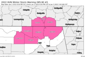 Portions of North Alabama Upgraded to a Winter Storm Warning for Tonight