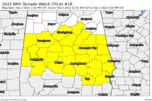 Tornado Watch Extended Eastward; Set to Expire at 6 pm
