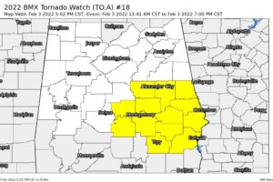 Tornado Watch Extended Until 7 pm for Several Counties