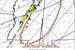 Mesoscale Discussion — Potential for A Few Supercells Capable of Producing Tornadoes in Watch Area