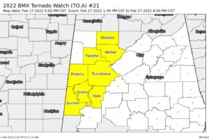Tornado Watch Canceled for Several Counties in North/Central Alabama