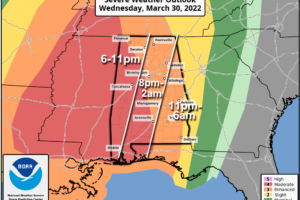 Significant Severe Weather Threat For Alabama Tomorrow Night