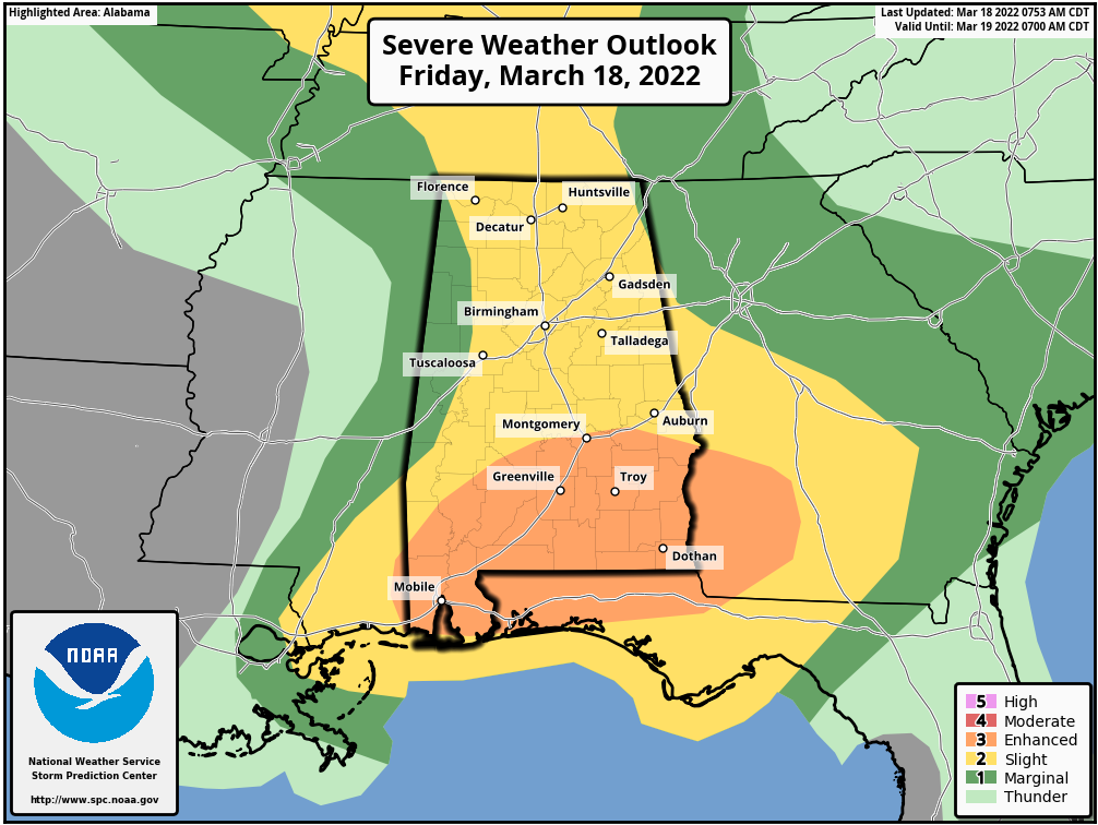 A Brief Check on Our Weather Situation as of 830 am The Alabama