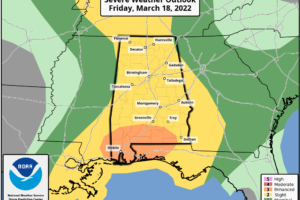 Severe Thunderstorms Possible Across Alabama Tomorrow