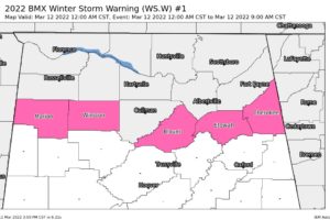NWS Birmingham Extends Winter Storm Warning to Include a Few More Counties
