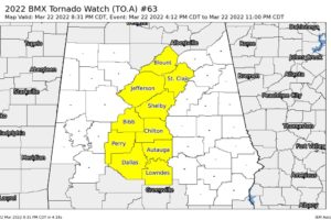 Another Set of Counties Removed from Tornado Watch