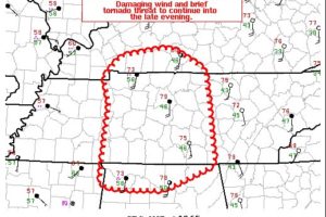 Mesoscale Discussion — Damaging Wind & Tornado Threat Continues for Extreme North Alabama