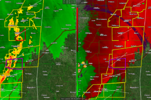 Heads Up West Alabama:  Dangerous Storms in Central Mississippi Heading Your Way