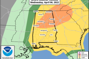 Stormy Start To The Day; Higher Severe Weather Potential Over South Alabama
