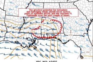 Mesoscale Discussion — Severe Threat Continues for Locations Under the Tornado Watch