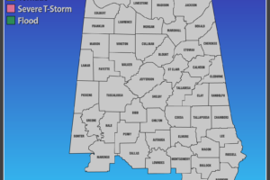 Tornado Watch Canceled for the Remaining Counties in Central Alabama