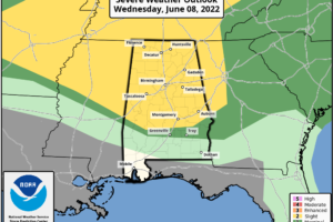 Hot And Humid; Scattered Thunderstorms