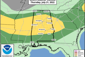 Strong/Severe Storms Possible Through Tonight