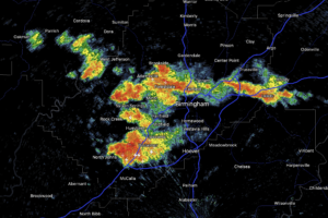 Noon Radar Update: Heavy Rainfall Across Birmingham Metro
