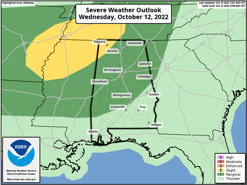 Occasional Showers; A Few Strong Storms The Alabama Weather Blog