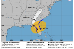 Late Morning Update on Tropical Storm Nicole