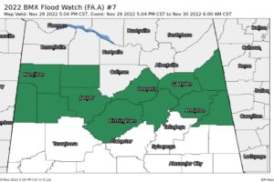 Areal Flood Watch Issued for Portions of North/Central Alabama Until 6 am Wednesday