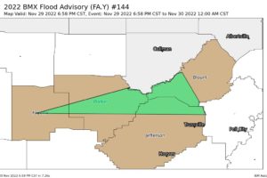 Areal Flood Advisory — Parts of Blount, Fayette, Jefferson, Walker Co. Until 12 am