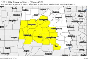 A Few Counties Removed from the Tornado Watch