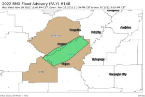 Areal Flood Advisory — Parts of Bibb, Jefferson, Shelby Co. Until 3 am