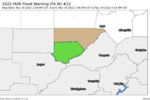 Areal Flood Warning — Parts of Cullman Co. Until 4:15 am